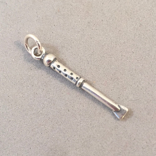 Sale! RIDING CROP .925 Sterling Silver Charm Pendant Equestrian Equine Tack Horse Jockey Dressage SL47K