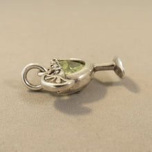 Load image into Gallery viewer, MARGARITA with Stone .925 Sterling Silver Charm Pendant Drink Alcohol Cocktail Mexico Lime kt02