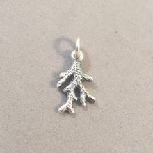 Load image into Gallery viewer, CORAL BRANCH Tiny .925 Sterling Silver 3-D Charm Pendant Snorkel Scuba Dive Diving Beach nt24