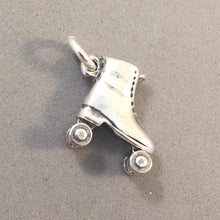 Load image into Gallery viewer, ROLLER SKATE .925 Sterling Silver 3-D Charm Pendant Derby Rink New sp16