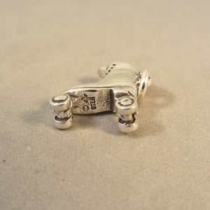 ROLLER SKATE .925 Sterling Silver 3-D Charm Pendant Derby Rink New sp16