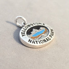 Load image into Gallery viewer, YELLOWSTONE NATIONAL PARK .925 Sterling Silver Charm Pendant Enamel Grand Prismatic Spring np71