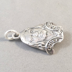 CHIEF SEATTLE .925 Sterling Silver Charm Pendant Suquamish Duwamish Native American Indian NW09