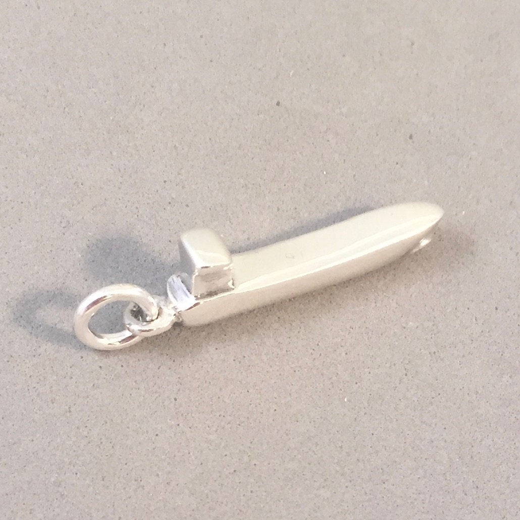 OCEAN FREIGHTER .925 Sterling Silver 3-D Charm Pendant Super Tanker Ship Transportation NT76