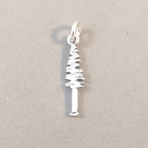 FIR TREE .925 Sterling Silver Charm Pendant Double Sided Evergreen Arboretum Forest Park ga20