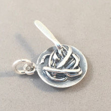 Load image into Gallery viewer, SPAGHETTI .925 Sterling Silver 3-D Charm Pendant Bowl Fettuccine Pasta Noodles Italy Food kt29