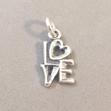 Load image into Gallery viewer, LOVE with HEART .925 Sterling Silver Charm Pendant Word Symbol CL01