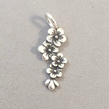 Load image into Gallery viewer, CHERRY BLOSSOMS .925 Sterling Silver 3-D Charm Pendant Tokyo Japan Season Tree Flower ga30