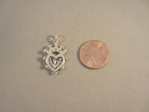 LUCKENBOOTH Detailed .925 Sterling Silver 3-D harm Pendant Scotland Celtic Symbol Crown Heart Thistle TB66