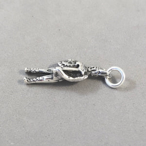 VIKING WARRIOR .925 Sterling Silver Charm Pendant Nordic Scandinavia Denmark Sweden Norway tn02