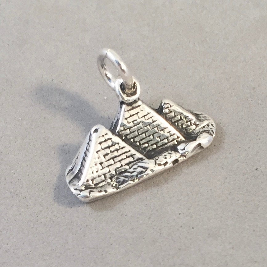 Pyramid Charm Egyptian Sterling Silver Giza 925 Lost Wax Cast