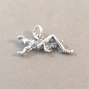 GRASSHOPPER .925 Sterling Silver 3-D Charm Pendant Garden Insect Bug BI17