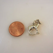 Load image into Gallery viewer, BIG HORN SHEEP .925 Sterling Silver 3-D Charm Pendant Bracelet Ram Forest Animal an09