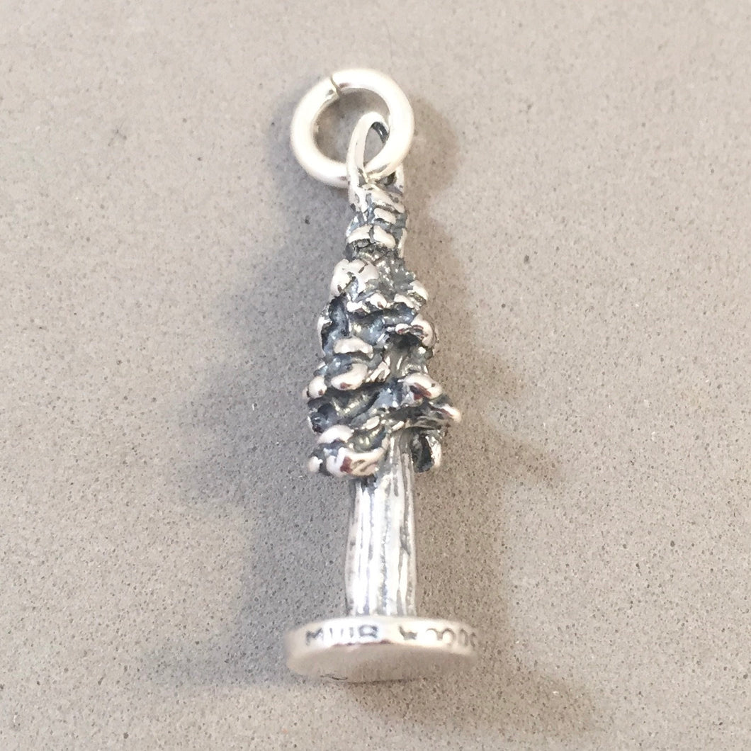 MUIR WOODS .925 Sterling Silver Charm Pendant Redwood State Monument National Park Redwoods pm58