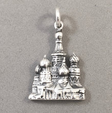 Load image into Gallery viewer, SAINT BASIL&#39;S CATHEDRAL .925 Sterling Silver 3-D Charm Pendant Moscow Moskau Russia Souvenir te14