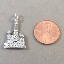 Load image into Gallery viewer, SAINT BASIL&#39;S CATHEDRAL .925 Sterling Silver 3-D Charm Pendant Moscow Moskau Russia Souvenir te14