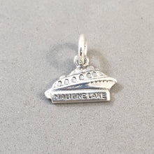 Load image into Gallery viewer, MALIGNE LAKE BOAT .925 Sterling Silver Charm Pendant Cruise Tour Alberta Jasper National Park tc02