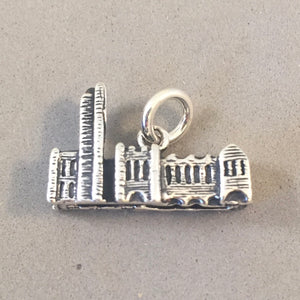 UNION STATION .925 Sterling Silver Charm Pendant St. Louis Missouri Train Building Souvenir tu27