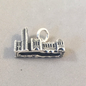 UNION STATION .925 Sterling Silver Charm Pendant St. Louis Missouri Train Building Souvenir tu27