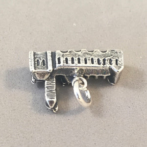 UNION STATION .925 Sterling Silver Charm Pendant St. Louis Missouri Train Building Souvenir tu27