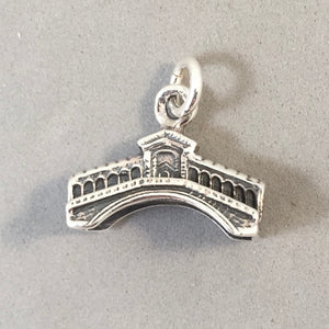 RIALTO BRIDGE .925 Sterling Silver 3-D Charm Pendant Italy Europe Venice Canal Souvenir ti26