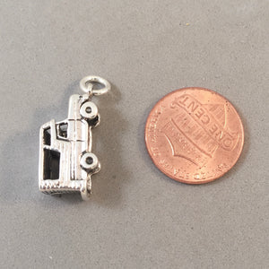 TRUCK CAMPER .925 Sterling Silver 3-D Charm Pendant Pickup Trailer Motorhome RV vh04