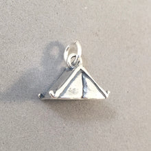 Load image into Gallery viewer, TENT .925 Sterling Silver 3-D Charm Pendant Scouts Camping Camp Pup Tent New 925 hb21