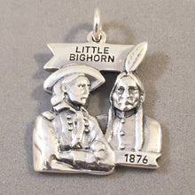 Load image into Gallery viewer, LITTLE BIGHORN Large .925 Sterling Silver Charm Pendant Battle of Sitting Bull Custer National Monument pm51