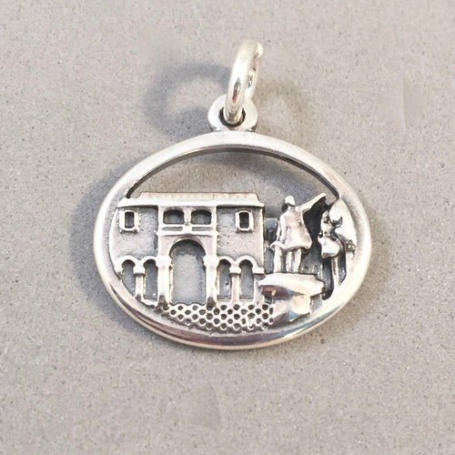 PARQUE DE COLON .925 Sterling Silver Charm Pendant Santo Domingo Dominican Republic Souvenir tr10