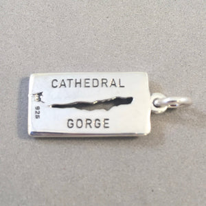 CATHEDRAL GORGE .925 Sterling Silver Charm Pendant Nevada State Park Travel Souvenir tw29