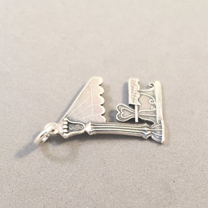 SIDEWALK CAFE .925 Sterling Silver Charm Pendant Paris France Rome Italy Europe Outdoor Souvenir kt44