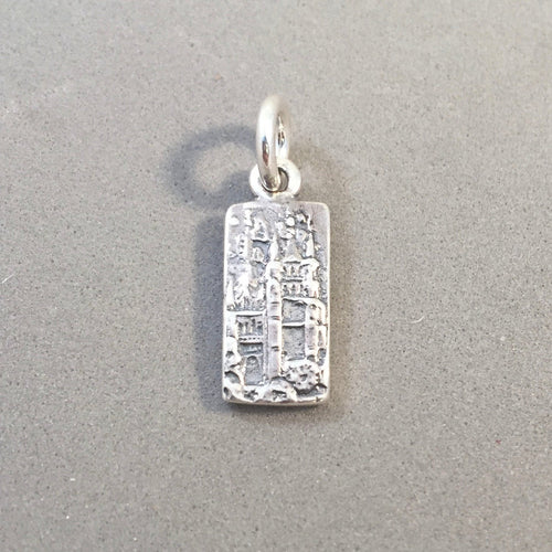 LAUSANNE .925 Sterling Silver 3-D Charm Pendant Cathedral Church Switzerland Souvenir ts03