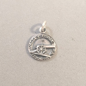 VALLEY FORGE .925 Sterling Silver Charm Pendant National Historic Park Pennsylvania Travel pm53