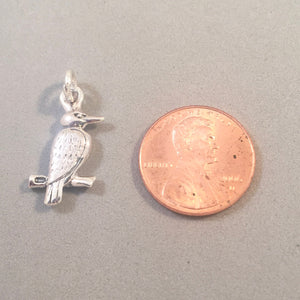 KOOKABURRA .925 Sterling Silver Charm Pendant Kingfisher Australia New Guinea Bird bi32