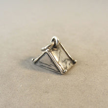 Load image into Gallery viewer, TENT .925 Sterling Silver 3-D Charm Pendant Scouts Camping Camp Pup Tent New 925 hb21