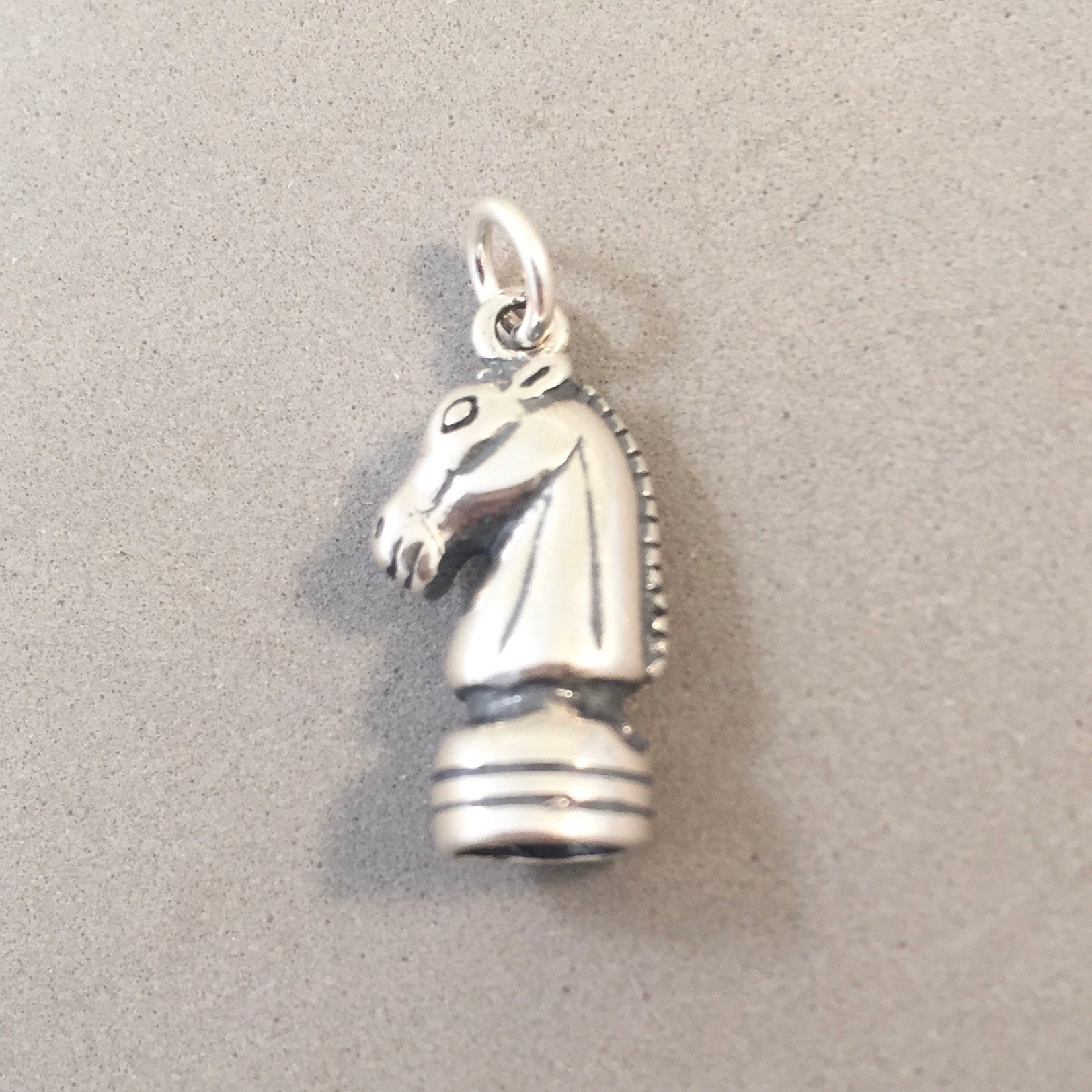 Knight Chess Piece Charm Sterling Silver Knight Chess Piece Charm Sterling Silver