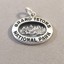 Load image into Gallery viewer, GRAND TETONS National Park .925 Sterling Silver Charm Pendant Wyoming Moose Souvenir np76