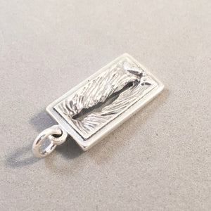 CATHEDRAL GORGE .925 Sterling Silver Charm Pendant Nevada State Park Travel Souvenir tw29