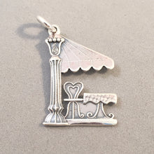 Load image into Gallery viewer, SIDEWALK CAFE .925 Sterling Silver Charm Pendant Paris France Rome Italy Europe Outdoor Souvenir kt44