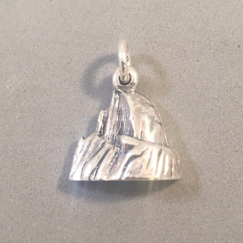 HALF DOME 3-D .925 Sterling Silver Charm Pendant Yosemite National Park California pm46