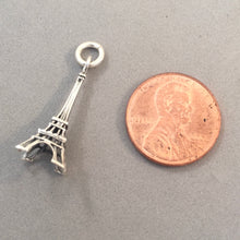 Load image into Gallery viewer, EIFFEL TOWER Thin 925 Sterling Silver 3-D Charm Pendant Paris France Souvenir tf01