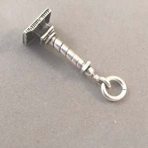 PLACE VENDOME .925 Sterling Silver 3-D Charm Pendant Paris France Landmark Column Travel Souvenir tf20