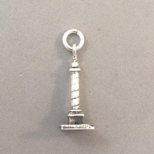 PLACE VENDOME .925 Sterling Silver 3-D Charm Pendant Paris France Landmark Column Travel Souvenir tf20