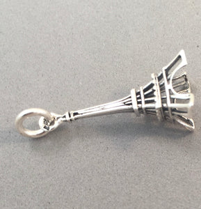 EIFFEL TOWER Thin 925 Sterling Silver 3-D Charm Pendant Paris France Souvenir tf01