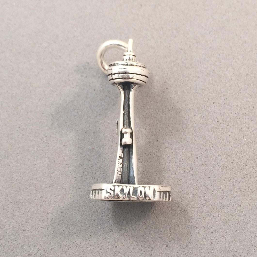 SKYLON TOWER .925 Sterling Silver Charm Pendant Niagara Falls Souvenir Travel Places Canada tc11