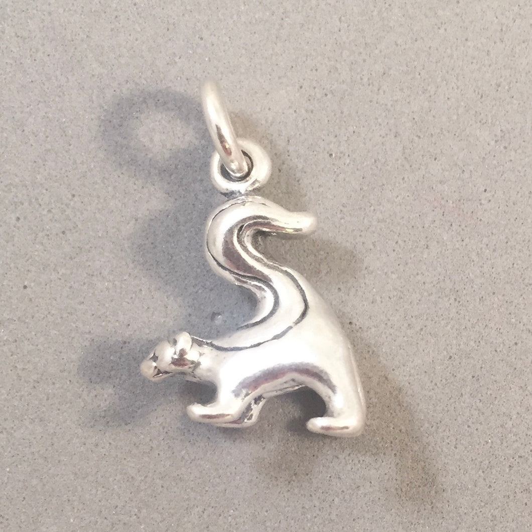 SKUNK .925 Sterling Silver 3-D Charm Pendant Animal tail Up Spaying FF01