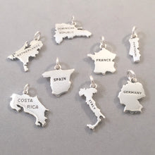 Load image into Gallery viewer, SOUTH KOREA MAP .925 Sterling Silver Charm Pendant Seoul Busan Asia Country Outline Souvenir ct18-sk