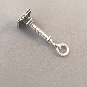 PLACE VENDOME .925 Sterling Silver 3-D Charm Pendant Paris France Landmark Column Travel Souvenir tf20