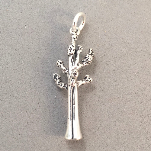 SEQUOIA TREE .925 Sterling Silver 3-D Charm Pendant Garden National Park California FF04