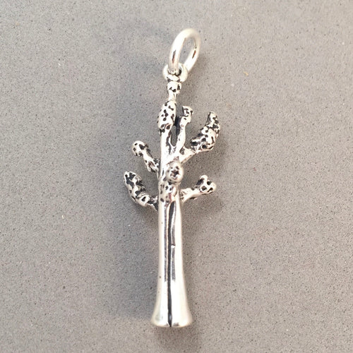 SEQUOIA TREE .925 Sterling Silver 3-D Charm Pendant Garden National Park California FF02